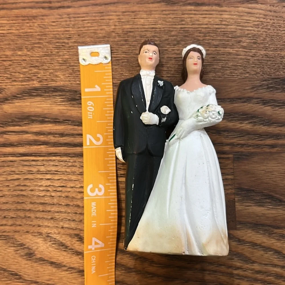 💍 Vintage 1956 PFEIL & INC. Molding Bride & Groom Wedding Cake Topper Figurine